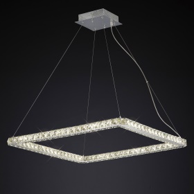 Galaxy Crystal Ceiling Lights Diyas Ringed & Square Crystal Fittings